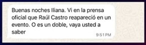 Los mensajes cuestionaron la aparición de Raúl. (Captura de pantalla © Diario Las Américas-YouTube)