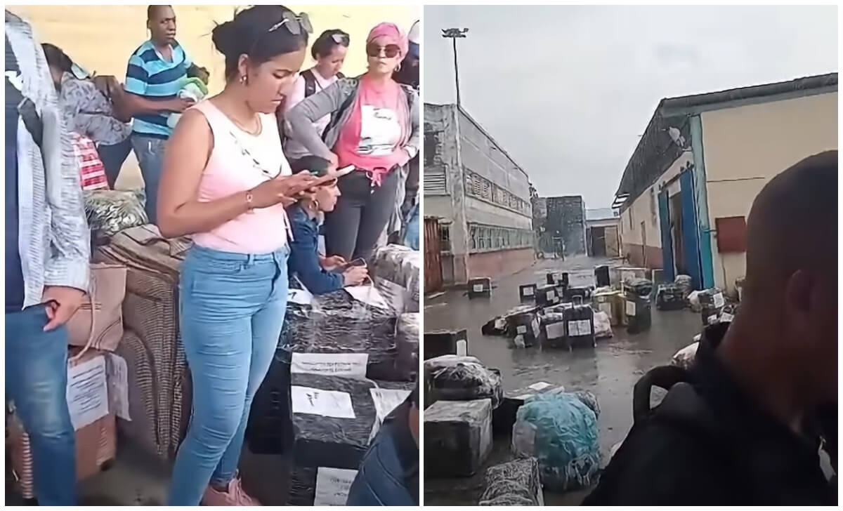 Equipajes saqueados en Venezuela.