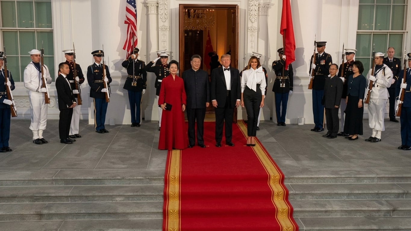 Los platillos de la cena de gala ofrecida por Trump al presidente chino en la Casa Blanca