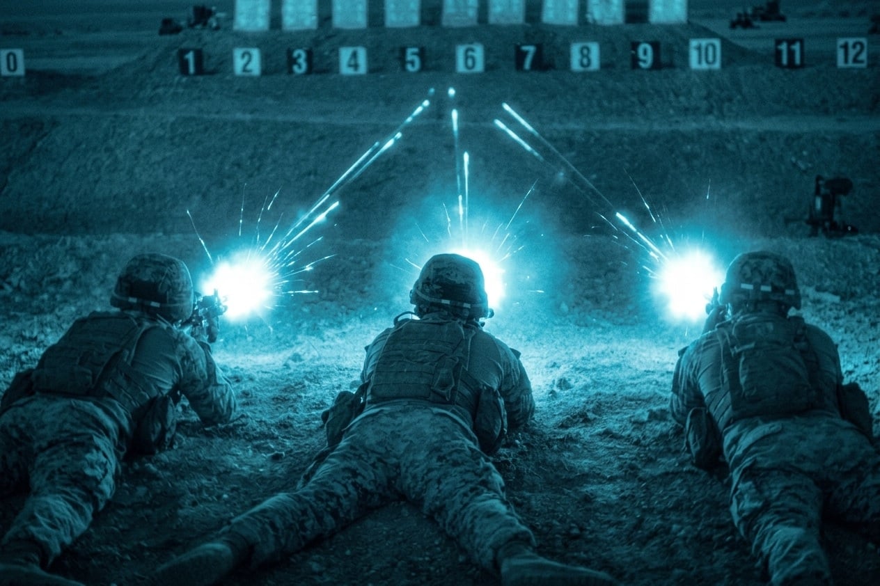 Marines en Puerto Rico practican tiro nocturno Se prepara la incursión a Cuba