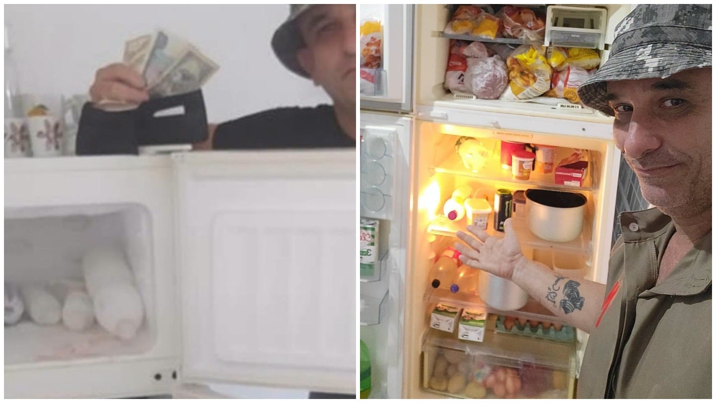 Una imagen dice más que mil palabras: cubano muestra el contraste entre su refrigerador en Cuba y su nueva vida en Brasil