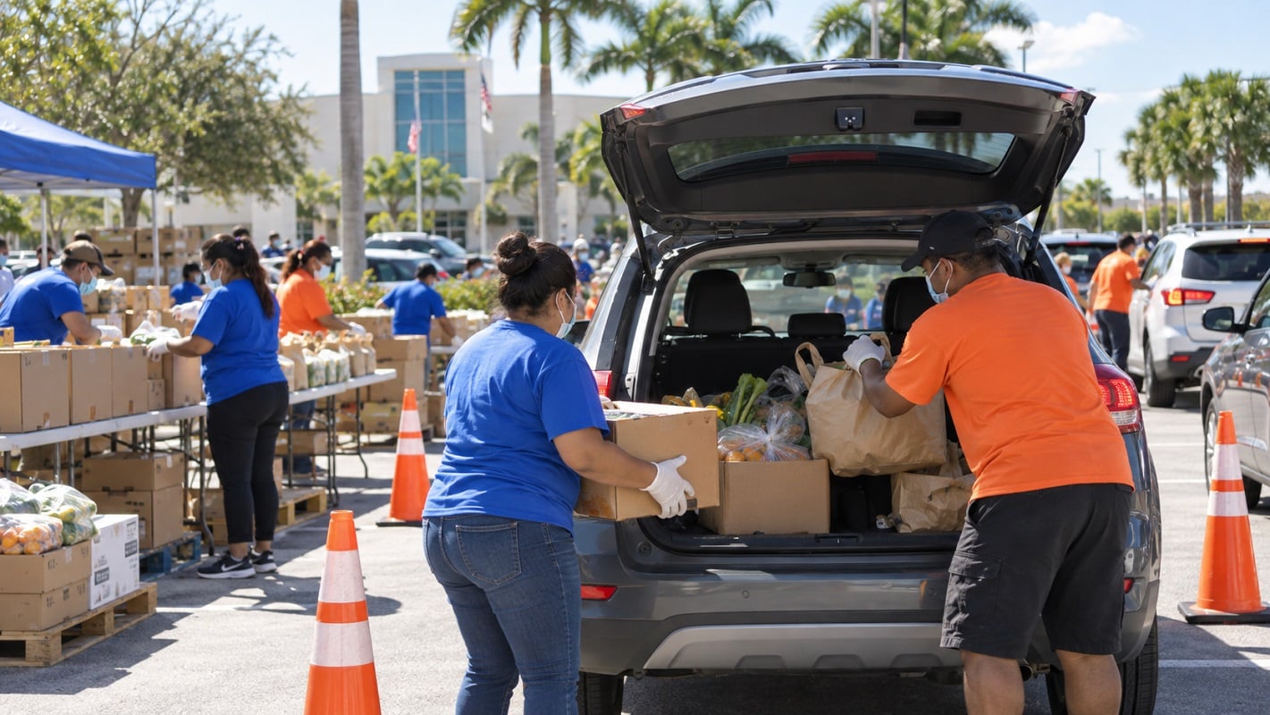 Repartirán comida a familias en Doral.
