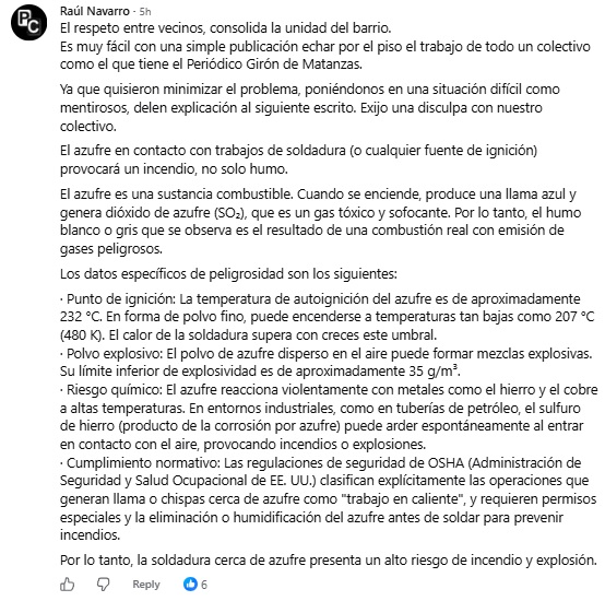 El reportero asegura que el MINEM minimizó el problema, dejando al medio estatal como “mentiroso”. (Captura de pantalla © Raúl Navarro-Facebook)