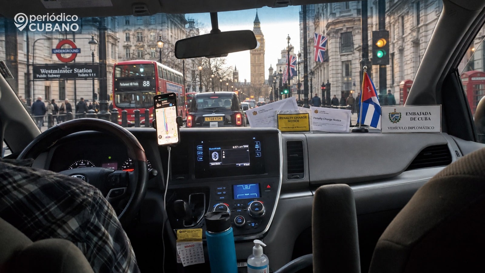 Vehículo diplomático de Cuba en Londres acumula 70.000 dólares en multas