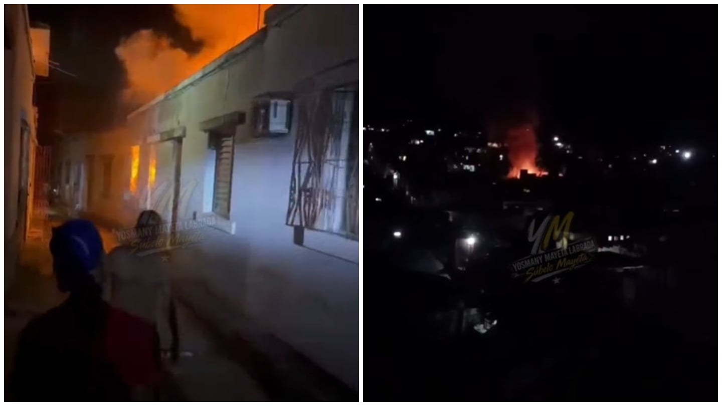 Voraz incendio destruye casas en pleno centro de Santiago de Cuba