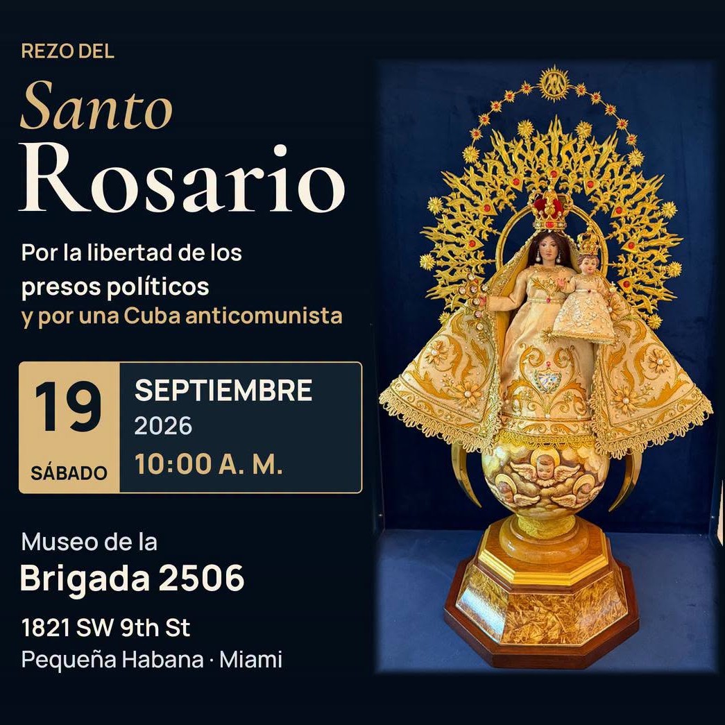 rezo del santo rosario convocatoria de Manuel Milanes