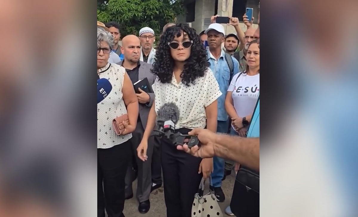Anna Bensi tras su juicio en Cuba.