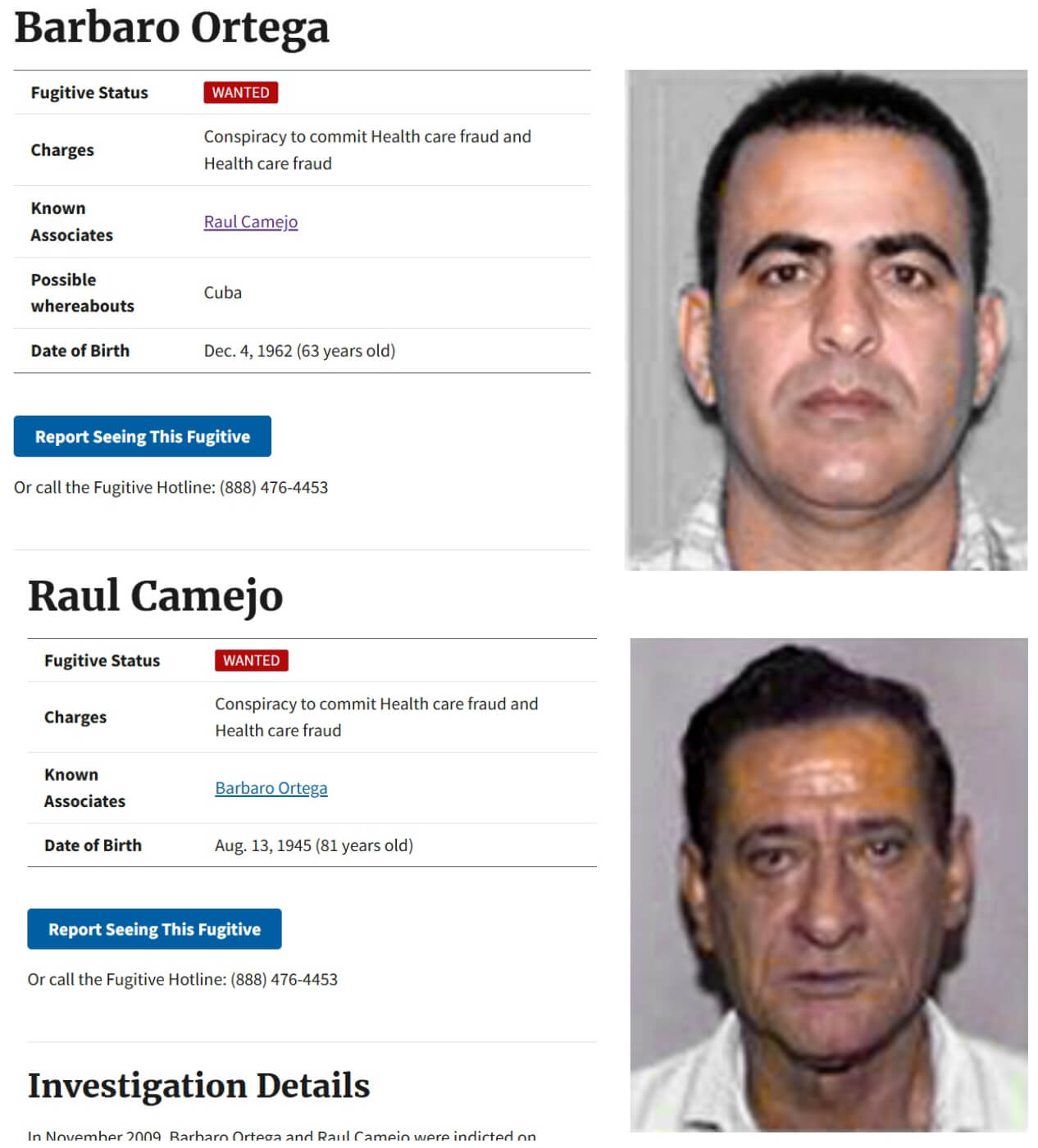 Los dos cubanos son acusados de cometer el mismo fraude millonario a Medicaid. (Captura de pantalla © Office of Evaluation & Inspections: Impacting Health & Human Services)