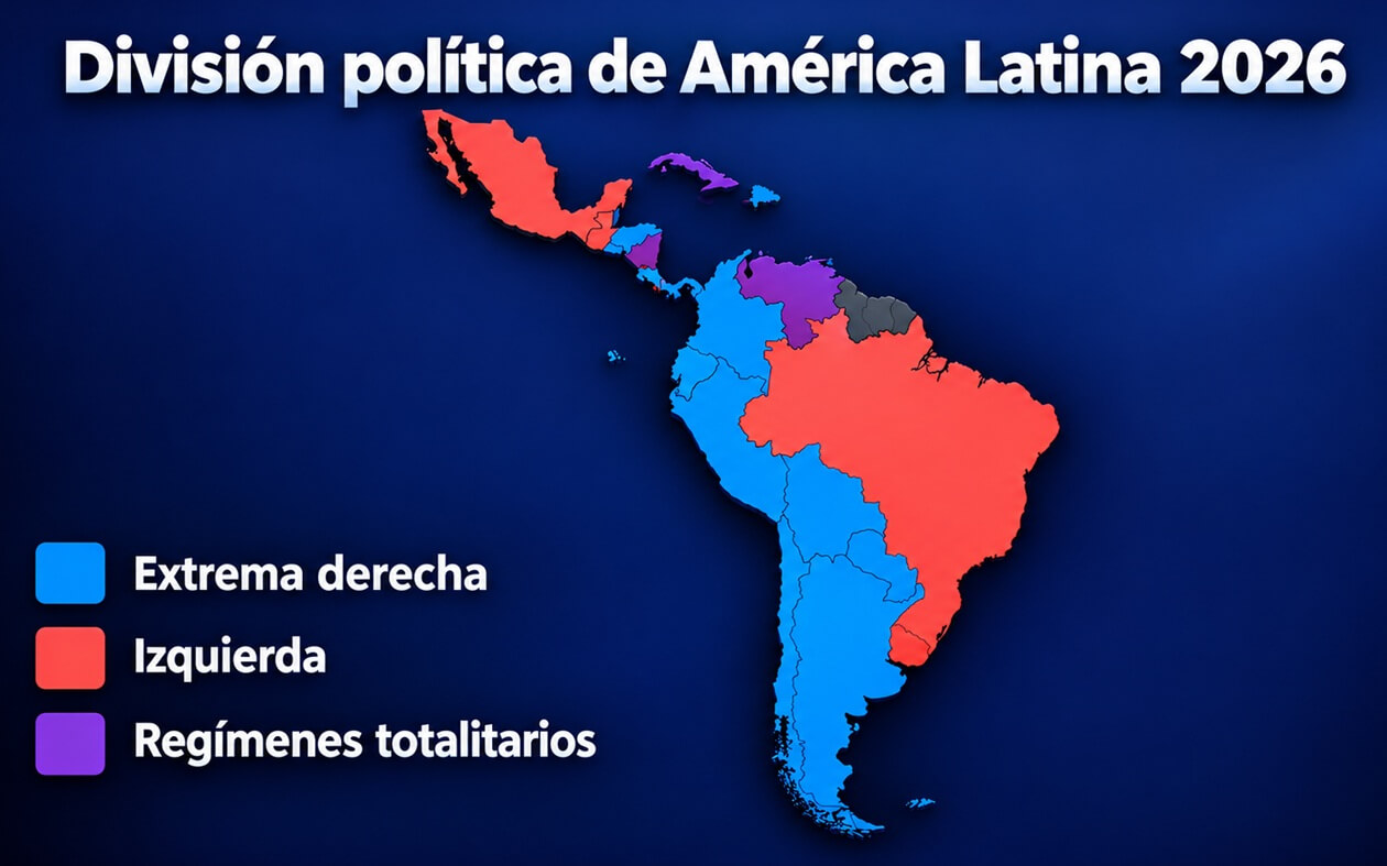 Mapa politico de América Latina