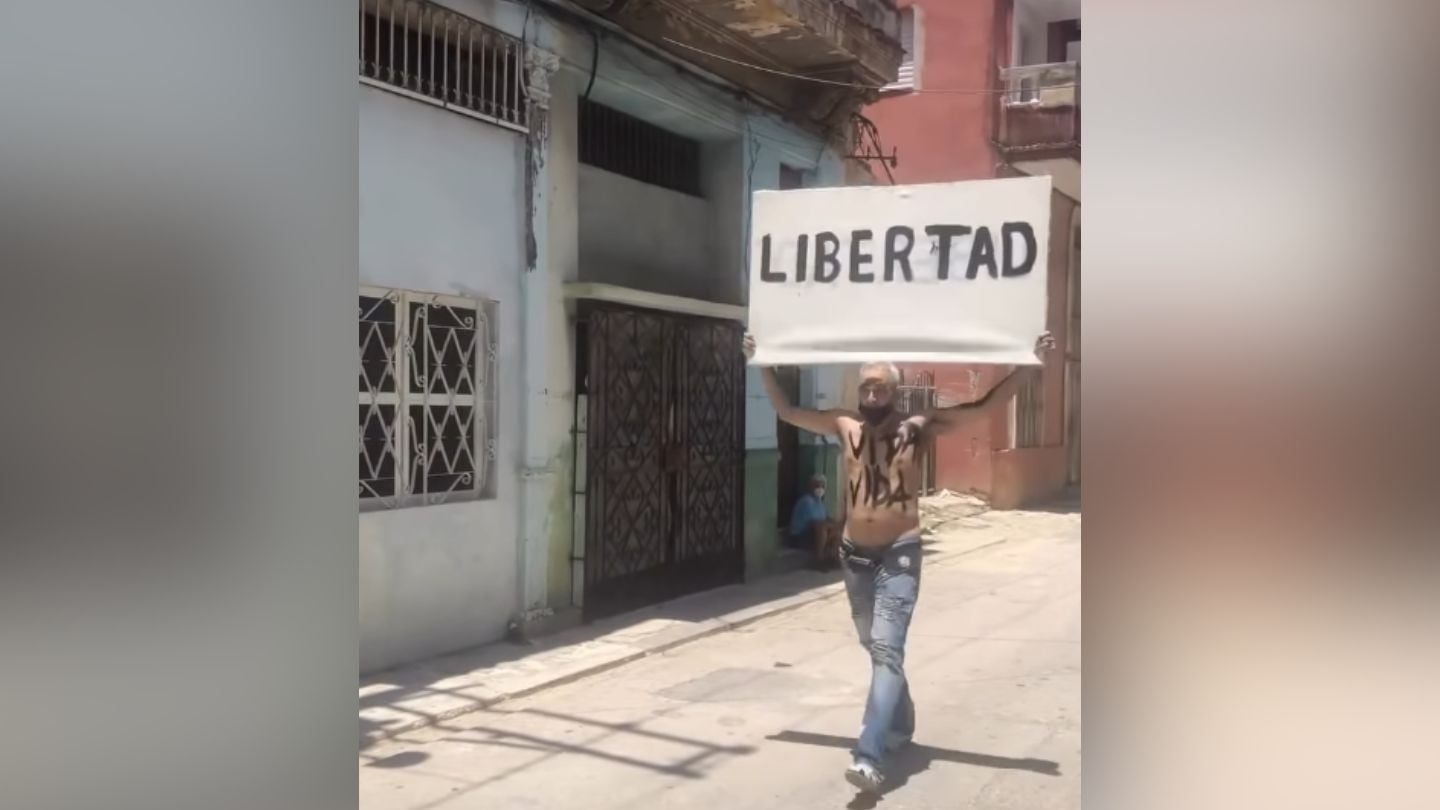 Nuevos detalles del cubano que protestó en el Capitolio ya había pedido libertad en plena pandemia