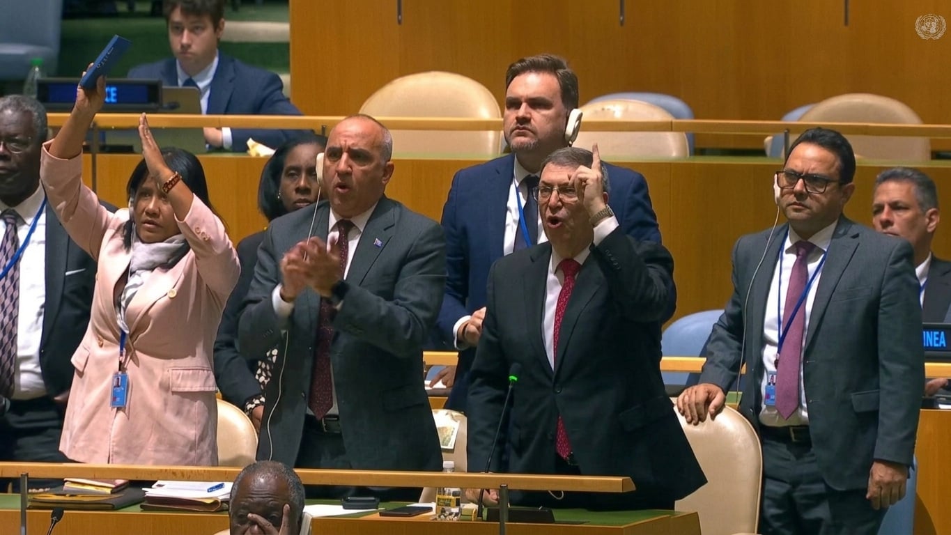 Quiénes acompañaban a Bruno Rodríguez durante su escándalo en la ONU