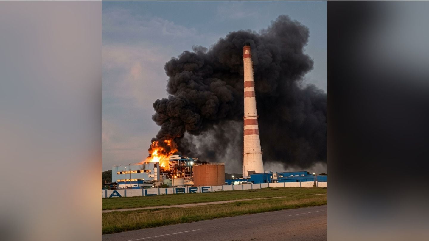an incendio deja fuera de servicio una unidad de la termoeléctrica de Santa Cruz del Norte