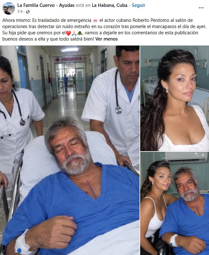 Verificado el estado de salud del actor Roberto Perdomo tras una supuesta operación 1