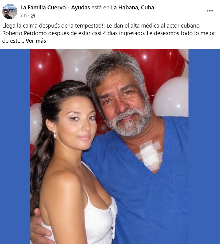 Verificado el estado de salud del actor Roberto Perdomo tras una supuesta operación 2