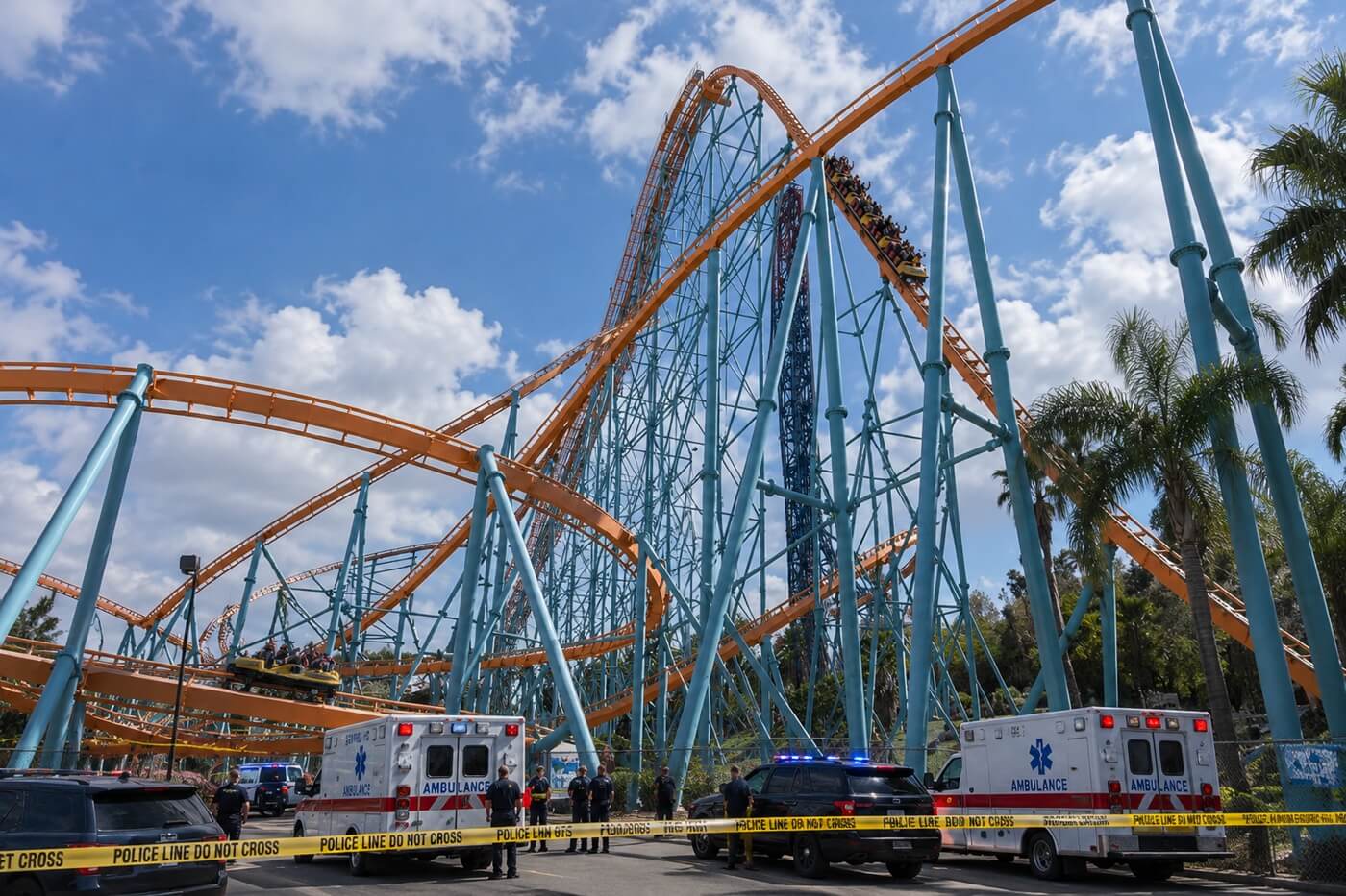 Imagen de referencia tras accidente en Six Flags