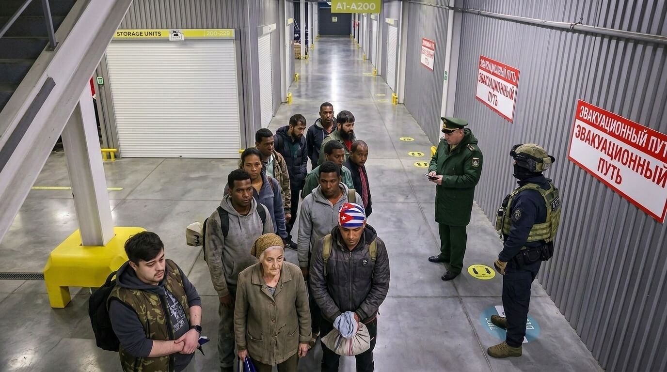 Imagen de referencia de migrantes cubanos deportados en Rusia